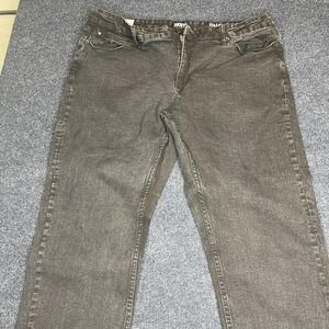 DKNY Jeans Duane Straight Fit Mens Jeans 38x32 Gray Stretch Denim Pants